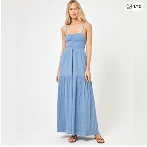 L Space Mallorca Maxi Dress in Brown, Small